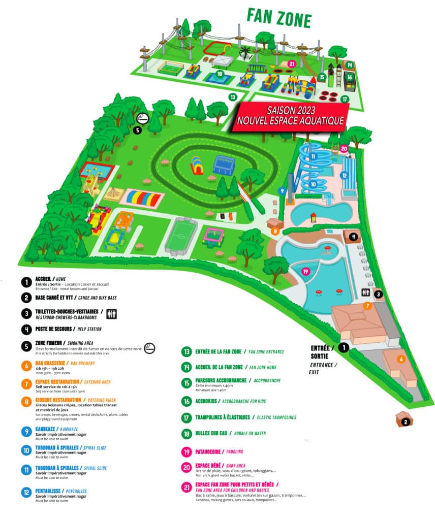 Plan du parc Quercyland
